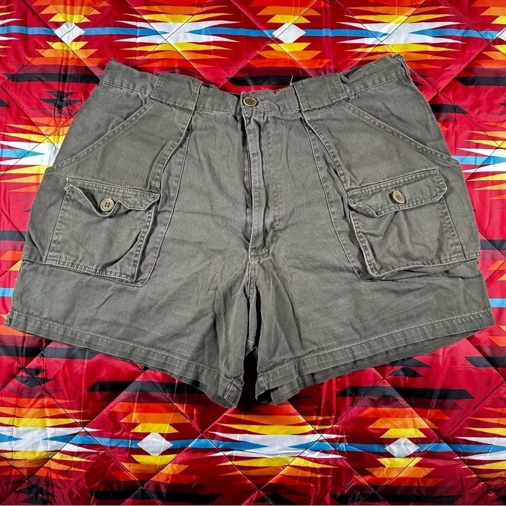 Rio Bravo Outdoor Adventure Cargo Shorts Size 34 Gray Camping Hiking Fishing